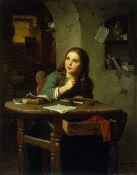 Den unga skolflickan, 1864