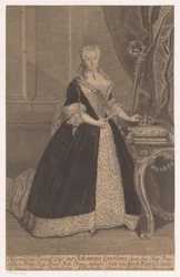 Porträtt av Johanna Charlotte av Anhalt-Dessau