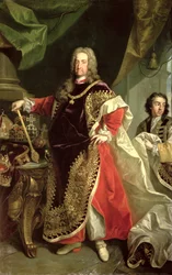 Karl VI (1685-1740), helig romersk kejsare iförd klädnader av det gyllene skinnet