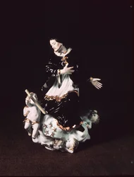 Meissen-figur av St. John Nepomuk, från en barockgrupp, ca 1731 (porslin)