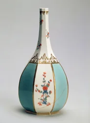 Kolv, i form av en japansk sakeflaska, för Meissen-fabriken, ca 1725 (porslin)