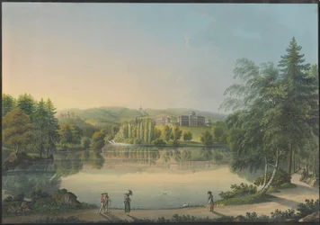 Slottet Wilhelmshöhe nära Kassel, omkring 1820.