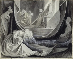 Kriemhild håller dödsvaka över Siegfried