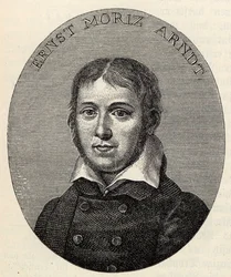Porträtt av Ernst Moritz Arndt 1769-1860.