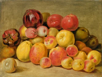 Fruktbitar (olja på ekpanel)