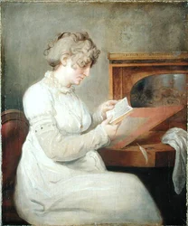 Porträtt av poeten Engel Christine Westphalen (1758-1840)