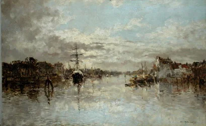 Utsikt över Rotterdam (olja på duk)