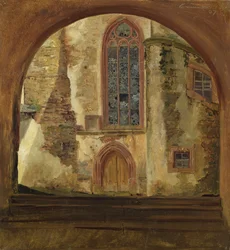 Detalj av slottet Rochsburg i Sachsen