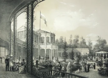 Järnvägsstationen i Pavlovsk, 1840-1850.