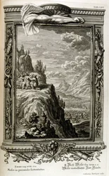 Aron och Hur stödjer Moses hand på Sinai, när israeliterna flydde in i Sinai, uttåg från Egypten