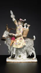 Meissen figur av den walesiske skräddaren, sent 1800-/1900-tal (porslin)
