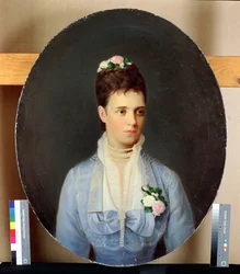 Porträtt av den ryska kejsarinnan Maria Fyodorovna (1847-1928)
