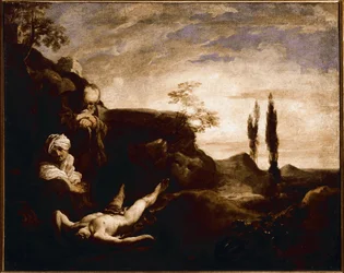 Abel gråter av sina föräldrar (olja på duk, cirka 1630)