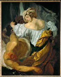 Judith och Holofernes, sent arbete (målning på duk)
