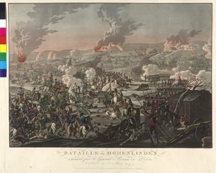 Slaget vid Hohenlinden (Linden) den 3 december 1800 (etsning och akvatint)