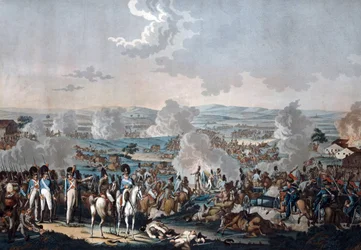 Slaget vid Wagram (1809) - Akvatint - 52,8x63,4 - Privat samling