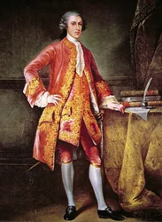 Porträtt av Frederick Calvert (lito i färg)