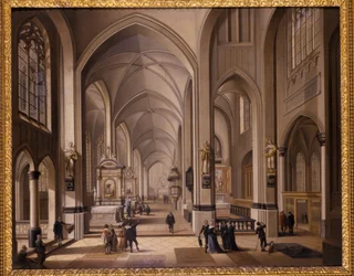 Interiör av en gotisk kyrka, 1787