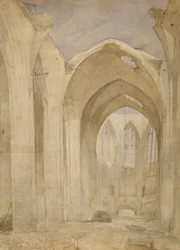 Ruinerna av St. Nicholas, 1842 (wc på papper)