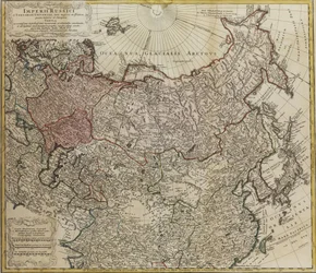 Karta över Ryssland Från: Hela imperiet av Ryssland och Tartary både större och asiatiska och mindre och