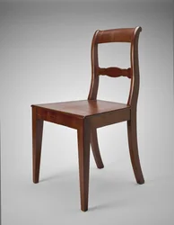Sidostol, ca 1845-60 (svart valnöt)