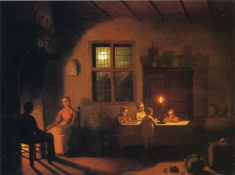 Kväll hemma, 1867