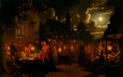 Marknad i månsken, 1874