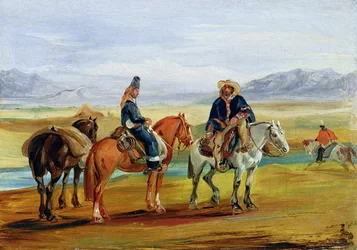 Chilenska huasos, omkring 1836