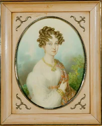 Marie-Louise Habsburg-Lothringen, änka efter Napoleon I, hertiginna av Parma ... (akvarell på kartong)