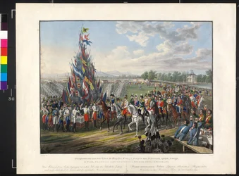 Militär festival i Prater 1814