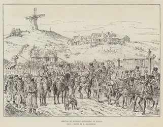 Ankomst av ryskt artilleri till Wilna