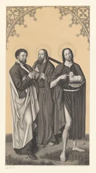 Saint Bartholomew, Thomas och Johannes Döparen Verk ur samlingen av bröderna Boisserée (serietitel) Galerie des Frères Boisseree (serietitel)