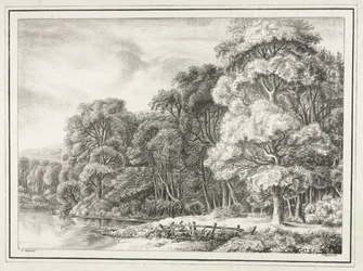 Skogslandskap med sjö, 1811-1816.