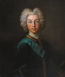 Porträtt av tsaren Peter II av Ryssland 1715-1730, slutet av 1720-talet