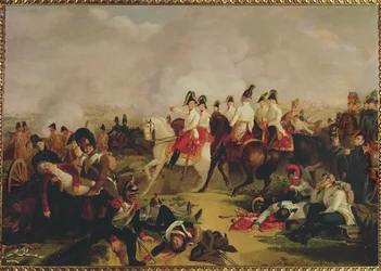 Ärkehertig Karls seger över Napoleon I vid Aspern nära Wien ...