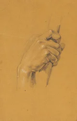 Handstudie för "Ossian och Malvina"