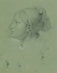 Head of a Girl (Studie om "Landwehr-mannens hemkomst", 1817)