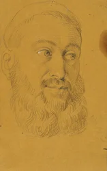 Porträttstudie för Rudolf von Habsburg och prästen