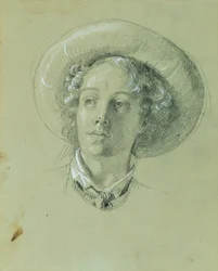 Studie för "Hermann och Dorothea i vingården"