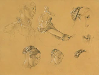 Studie för "Hermann och Dorothea i vingården"