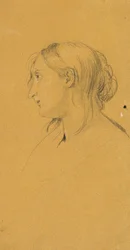 Studie för "Ossian och Malvina"