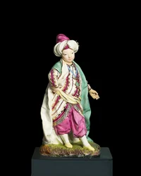 Pojke klädd som en sultan, Hochst Manufactory, ca 1770 (hårdpasta porslin)