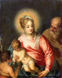 Den heliga familjen med Johannes Döparen
