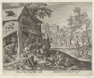 Jubal och hans familj tillverkar musikinstrument Historia om Kains familj / Om gott och dåligt arbete (serietitel) Boni et mali scientia (serietitel)