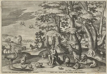 Orpheus, gör musik för djuren Landskap med mytologiska scener (serietitel)