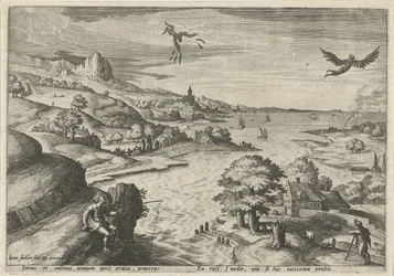 Ikaros fall Landskap med mytologiska scener (serietitel)