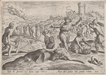 Faraos uppdragsledare slår israeliterna, c.1585.