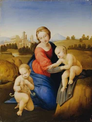 Madonna med barn (olja på pannå)
