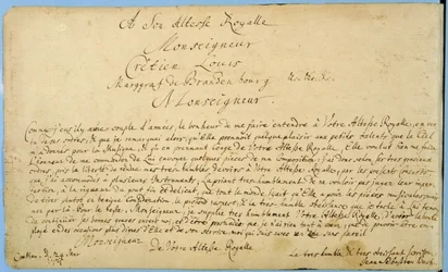 Handskriven dedikation av ”Brandenburgkonserterna” till Christian Ludwig, markgreve av Brandenburg, 24 mars 1721