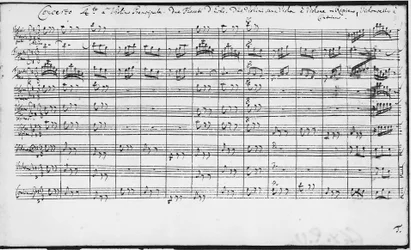 Partitur av Brandenburg-konserter (BWV 1046-1081) av Johann Sebastian Bach (1685-1750)